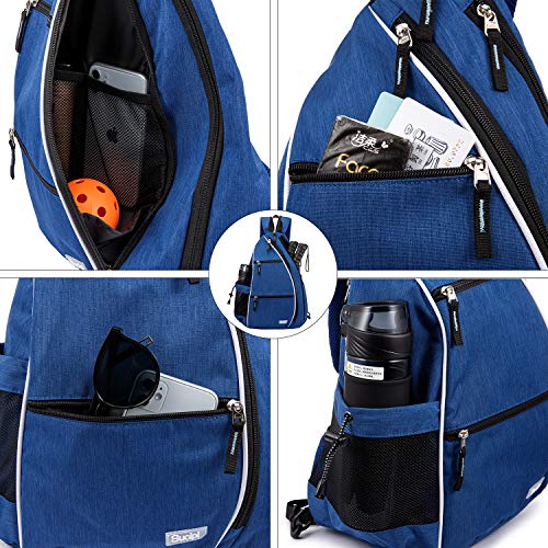 Sucipi Reversible Pickleball Bag Backpack for Women/Men Blue