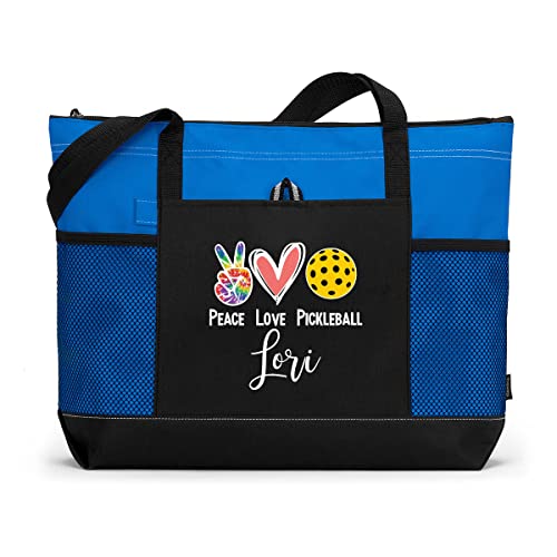 Custom Pickleball Tote Bag - Peace, Love, Pickleball