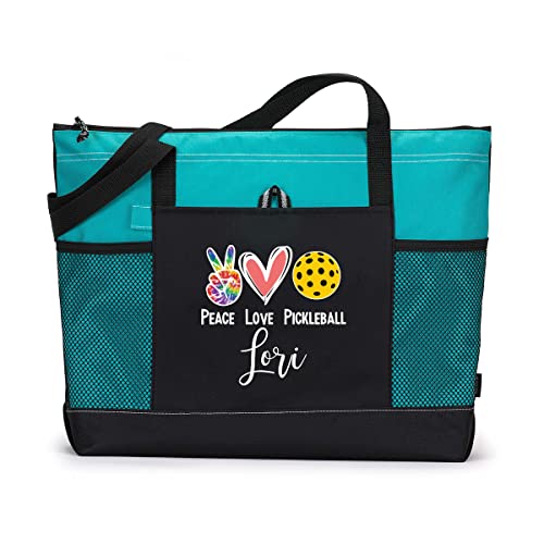 Custom Pickleball Tote Bag - Peace, Love, Pickleball