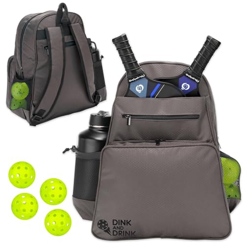 Stylish 2-In-1 Pickleball Bag with Cooler - Grey