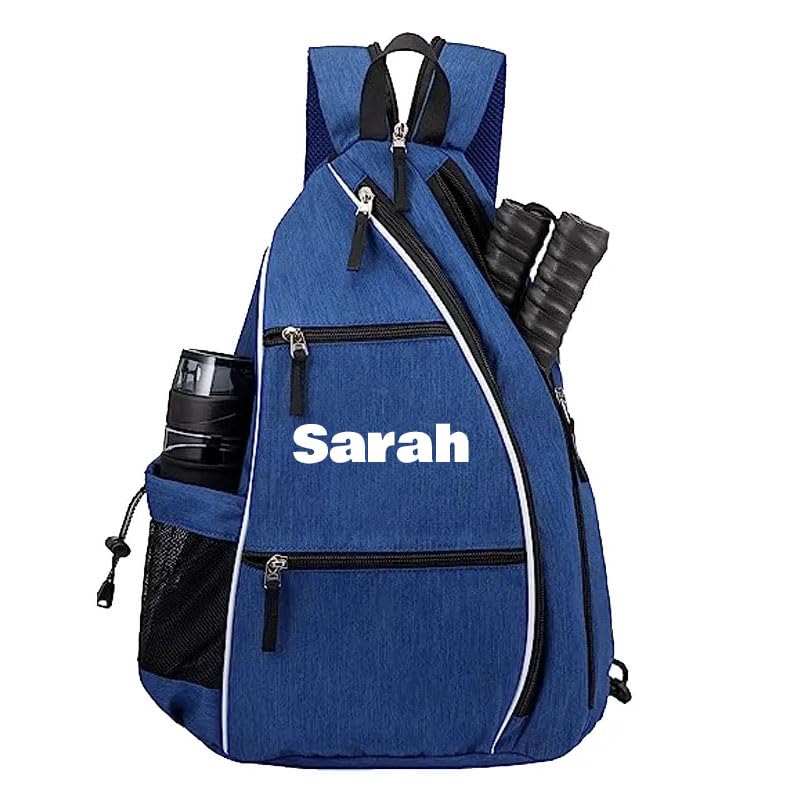 Personalized Pickleball Backpack for Women and Men (Blue)
