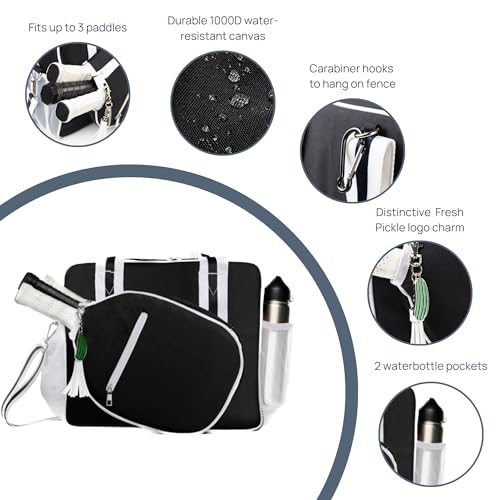 Black/White Pickleball Bag for Women and Men