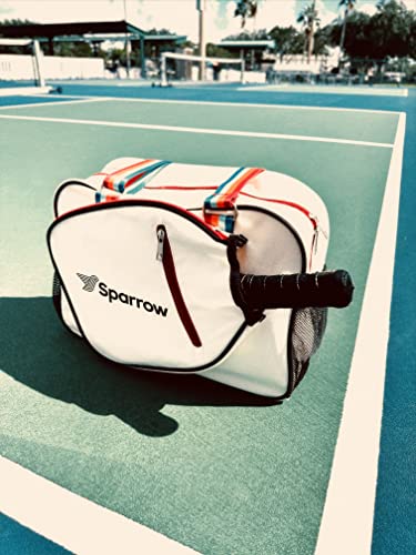 Stylish Pickleball Bag with Paddle Compartment - Retro Look