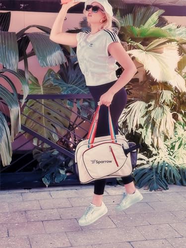 Stylish Pickleball Bag with Paddle Compartment - Retro Look