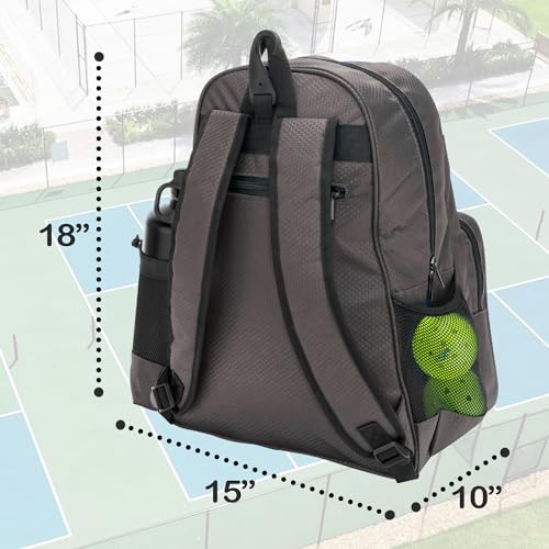 Stylish 2-In-1 Pickleball Bag with Cooler - Grey