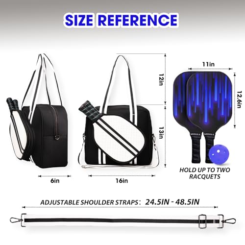 Manueklear Pickleball Bags for Women and Men, Crossbody