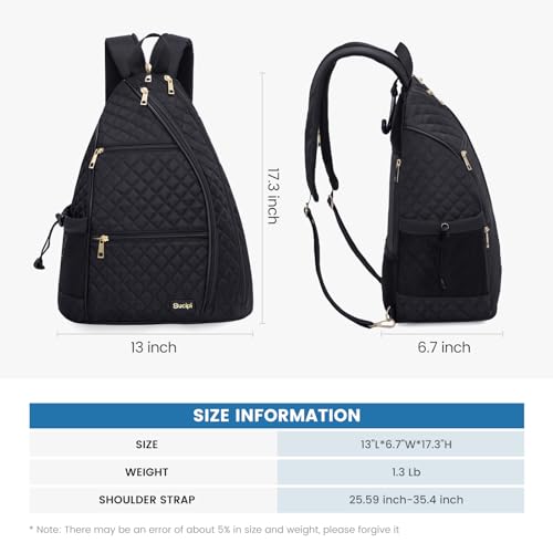 Sucipi Pickleball Bag for Women, Reversible Quilted Crossbody