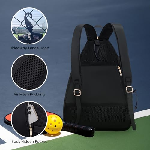 Sucipi Pickleball Bag for Women, Reversible Quilted Crossbody