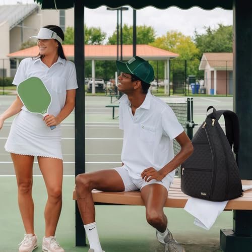 Sucipi Pickleball Bag for Women, Reversible Quilted Crossbody