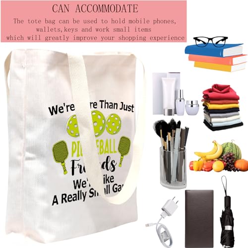 POFULL Pickleball Player Tote Bag for Friends