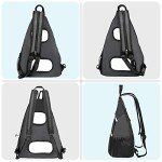 RZMAYIS Pickleball Bag Crossbody Sling Bag for Paddle Pickle-Ball Equipment Backpack Men's and Women's Adjustable Bag for Pickleball, Tennis, Racketball (Black-2)