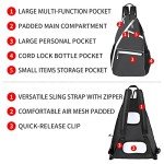 RZMAYIS Pickleball Bag Crossbody Sling Bag for Paddle Pickle-Ball Equipment Backpack Men's and Women's Adjustable Bag for Pickleball, Tennis, Racketball (Black-2)
