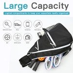 RZMAYIS Pickleball Bag Crossbody Sling Bag for Paddle Pickle-Ball Equipment Backpack Men's and Women's Adjustable Bag for Pickleball, Tennis, Racketball (Black-2)
