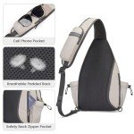 G4Free Pickleball Bag, Sport Pickleball Sling Bag for Women Men, Lightweight Pickleball Paddle Bag Pickleball Rackets Bags, Ivory, L, Casual Daypack