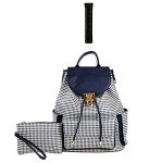 Court Couture Hampton Houndstooth Blue Tennis Backpack/Pickleball Backpack, Women tennis backpack, Women pickleball backpack, pickleball bag for women, Tennis backpack for women, Tennis bag for women