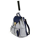 Court Couture Hampton Houndstooth Blue Tennis Backpack/Pickleball Backpack, Women tennis backpack, Women pickleball backpack, pickleball bag for women, Tennis backpack for women, Tennis bag for women