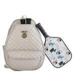 Court Couture Monaco Argyle Champagne Tennis/Pickleball Backpack-Sling Bag