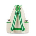 Ame & Lulu Hamptons Tennis Backpack - Adjustable Shoulder Straps - Limeade - 1 Count