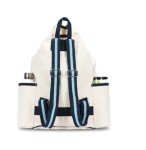 Ame & Lulu Hamptons Tennis Backpack - Adjustable Shoulder Straps - Hamptons Tennis Backpack - Two Tone Blue
