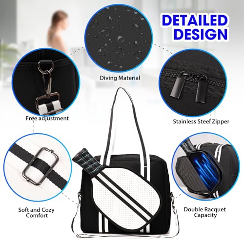 Manueklear Pickleball Bags for Women and Men, Crossbody