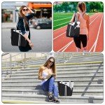 Pickleball Bag, Large Capacity PickleBall Tote Bag for Women Men Hand/Shoulder Bag Water Bottle Holder With Pickleball Racquet Holder PU Leather Black