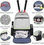 Ytonet Pickleball Bag Backpack 2 Rackets Insulated Pocket