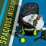 Franklin Sports Premium Pickleball Backpack - Equipment + Gear Bag - Black