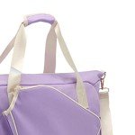 kesoto Pickleball Racket Bag Crossbody Bag Removable Adjustable Shoulder Strap Handbag with Zipper Gym Bag Paddle Bag Pickleball Bag and White