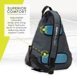 Franklin Sports Pickleball Sling Bag - Pickleball Equipment Backpack - Blue