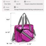 IvaSky Pink Pickleball Bag for Women, Detachable Paddle Case, 2 Free Pickleball, Polyester, Gift