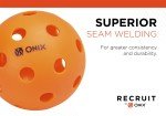 Recruit by ONIX Pickleball Pure Indoor Balls (Orange, 3-Pack), New, 2.5 lb