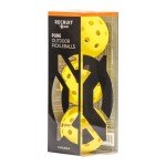 Recruit by ONIX Pickleball Pure Outdoor Balls (Yellow, 3-Pack), 2.5 lb