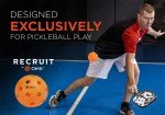 Recruit by ONIX Pickleball Pure Indoor Balls (Orange, 3-Pack), New, 2.5 lb