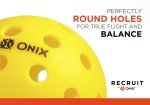 Recruit by ONIX Pickleball Pure Outdoor Balls (Yellow, 3-Pack), 2.5 lb