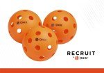 Recruit by ONIX Pickleball Pure Indoor Balls (Orange, 3-Pack), New, 2.5 lb