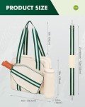 Movker Pickleball Tote Bag for Women Men with Paddle Cover Pocket External Ball Bag and Adjustable Shoulder Strap Fence Hook (Beige)