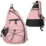 Goloni Pickleball Bag for Women,Mens Pickle Ball Backpack, Multifunctional Sling Bag for Paddles and Other Sports Accessories,Adjustable Pickle-ball Equipment Bag for Beginner and Professional,Pink