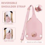 Prokva Pickleball Bag for Women, Pickleball Paddle Sling Bag, Pickle Ball Bag for Pickleball Accessories, Pink (Patent Design)