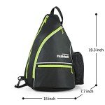 Mangrove Pickleball Bag, Men's & Women's Backpack, Adjustable Sling Bag with Fence Hook/Upgraded Capacity/Safety Pocket/Water Bottle Holder - 2020 Design Pickle Ball Paddle Bag (Green)