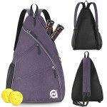 A11N SPORTS Pickleball Bag, Reversible Crossbody Sling Bag/Backpack for Women Men