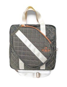 The Aesthetique Philosophie Quilted Large Capacity Pickleball Bag with Adjustable Strap (Olive Green)