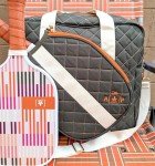 The Aesthetique Philosophie Quilted Large Capacity Pickleball Bag with Adjustable Strap (Olive Green)