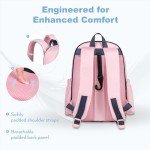 KAVIGOR Pickleball Bag, Quilted Pickleball Backpack with Shoe Compartment & Waterproof Pocket, Pickle Ball Paddle Bag Fits 2 to 4 Paddles for Women and Men, Pink