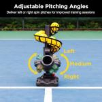 Furlihong 388PBH Pickleball Machine, 4 Adjustable Angles, Includes 9 Pickleballs, Powered by Power Bank/Battery, for Beginners