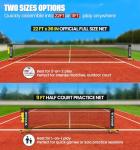 BAGAIL Portable Pickleball Net Set with Wheels, 22 FT Regulation Size & 11 FT Half Court Size 2-in-1 Pickle Ball Net with Ball Collector, Carry Bag, 4 Pickle Balls, Easy Setup - Yellow