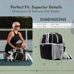 Black/White Pickleball Bag for Women and Men