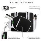 Black/White Pickleball Bag for Women and Men