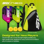 Selkirk Sport SLK Neo Fiberglass Pickleball Paddles Set of 2 | Designed in The USA | Complete Pickleball Set with 2 Pickle Ball Rackets, 3 Hybrid+ Balls, and SLK Sling Bag | Citron & Magenta Mirage