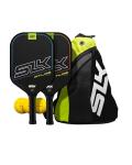 Selkirk Sport SLK Atlas Max Pickleball Paddles Set of 2 | Raw Carbon Fiber Face & Rev-Control Polymer Core | Complete Pickleball Set with 2 Pickle Ball Rackets, 3 Hybrid+ Balls, and SLK Sling Bag