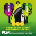 Selkirk Sport SLK Neo Fiberglass Pickleball Paddles Set of 2 | Designed in The USA | Complete Pickleball Set with 2 Pickle Ball Rackets, 3 Hybrid+ Balls, and SLK Sling Bag | Citron & Magenta Mirage